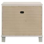 OLIVIA 2-DRAWER NIGHTSTAND BEDSIDE TABLE PEARL WHITE - Image 7