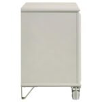 OLIVIA 2-DRAWER NIGHTSTAND BEDSIDE TABLE PEARL WHITE - Image 9
