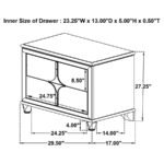 OLIVIA 2-DRAWER NIGHTSTAND BEDSIDE TABLE PEARL WHITE - Image 16