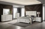 OLIVIA 2-DRAWER NIGHTSTAND BEDSIDE TABLE PEARL WHITE - Image 17