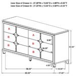 OLIVIA 6-DRAWER DRESSER CABINET PEARL WHITE - Image 16