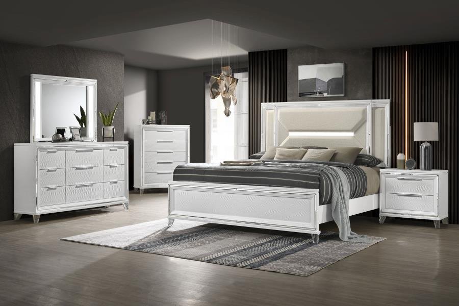224961Q-S5_01x900.jpg MARMORE 5-PIECE QUEEN BEDROOM SET WHITE - Image 1