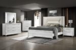 MARMORE 2-DRAWER NIGHTSTAND BEDSIDE TABLE WHITE - Image 17