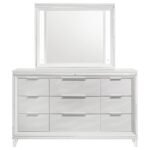 MARMORE 9-DRAWER DRESSER AND LED MIRROR WHITE - Image 3