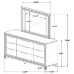 MARMORE 9-DRAWER DRESSER AND LED MIRROR WHITE - Image 16