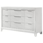 MARMORE 9-DRAWER DRESSER CABINET WHITE - Image 4