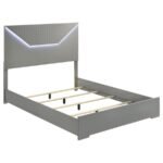 IVES 5-PIECE QUEEN BEDROOM SET GREY HIGH GLOSS - Image 3