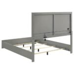 IVES 5-PIECE QUEEN BEDROOM SET GREY HIGH GLOSS - Image 4