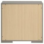 IVES 2-DRAWER NIGHTSTAND BEDSIDE TABLE GREY HIGH GLOSS - Image 7