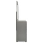 IVES 6-DRAWER DRESSER AND MIRROR GREY HIGH GLOSS - Image 9