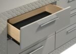 IVES 6-DRAWER DRESSER CABINET GREY HIGH GLOSS - Image 10