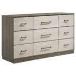 FENWICK 5-PIECE QUEEN BEDROOM SET GREY OAK - Image 7