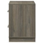 FENWICK 2-DRAWER NIGHTSTAND BEDSIDE TABLE GREY OAK - Image 5