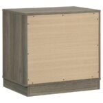 FENWICK 2-DRAWER NIGHTSTAND BEDSIDE TABLE GREY OAK - Image 6