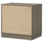 FENWICK 2-DRAWER NIGHTSTAND BEDSIDE TABLE GREY OAK - Image 8