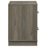 FENWICK 2-DRAWER NIGHTSTAND BEDSIDE TABLE GREY OAK - Image 9