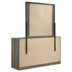 FENWICK 9-DRAWER DRESSER WITH MIRROR GREY OAK - Image 6