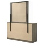 FENWICK 9-DRAWER DRESSER WITH MIRROR GREY OAK - Image 8
