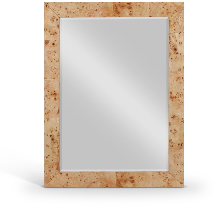 22499.jpg Cresthill Burl Wood Frame Mirror - Image 1