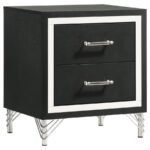 LUCIA 5-PIECE QUEEN BEDROOM SET GREY AND BLACK - Image 5