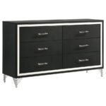 LUCIA 5-PIECE QUEEN BEDROOM SET GREY AND BLACK - Image 7