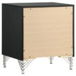 LUCIA 2-DRAWER NIGHTSTAND BEDSIDE TABLE BLACK - Image 6