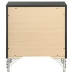 LUCIA 2-DRAWER NIGHTSTAND BEDSIDE TABLE BLACK - Image 7