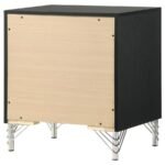 LUCIA 2-DRAWER NIGHTSTAND BEDSIDE TABLE BLACK - Image 8