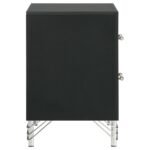LUCIA 2-DRAWER NIGHTSTAND BEDSIDE TABLE BLACK - Image 9