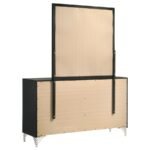 LUCIA 6-DRAWER DRESSER AND MIRROR BLACK - Image 6