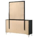 LUCIA 6-DRAWER DRESSER AND MIRROR BLACK - Image 8