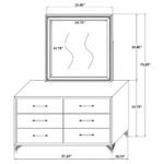 LUCIA 6-DRAWER DRESSER AND MIRROR BLACK - Image 13