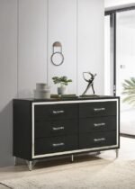 LUCIA 6-DRAWER DRESSER CABINET BLACK - Image 2