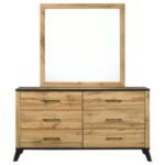 KAYWOOD 6-DRAWER DRESSER AND MIRROR NATURAL PINE - Image 3