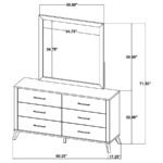 KAYWOOD 6-DRAWER DRESSER AND MIRROR NATURAL PINE - Image 15