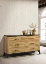 KAYWOOD 6-DRAWER DRESSER CABINET NATURAL PINE - Image 2