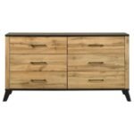 KAYWOOD 6-DRAWER DRESSER CABINET NATURAL PINE - Image 3