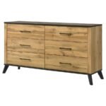 KAYWOOD 6-DRAWER DRESSER CABINET NATURAL PINE - Image 4