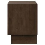 GLENWOOD 2-DRAWER NIGHTSTAND BEDSIDE TABLE WARM BROWN - Image 5