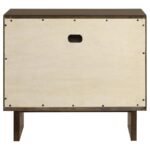 GLENWOOD 2-DRAWER NIGHTSTAND BEDSIDE TABLE WARM BROWN - Image 7