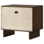 GLENWOOD 2-DRAWER NIGHTSTAND BEDSIDE TABLE WARM BROWN - Image 8