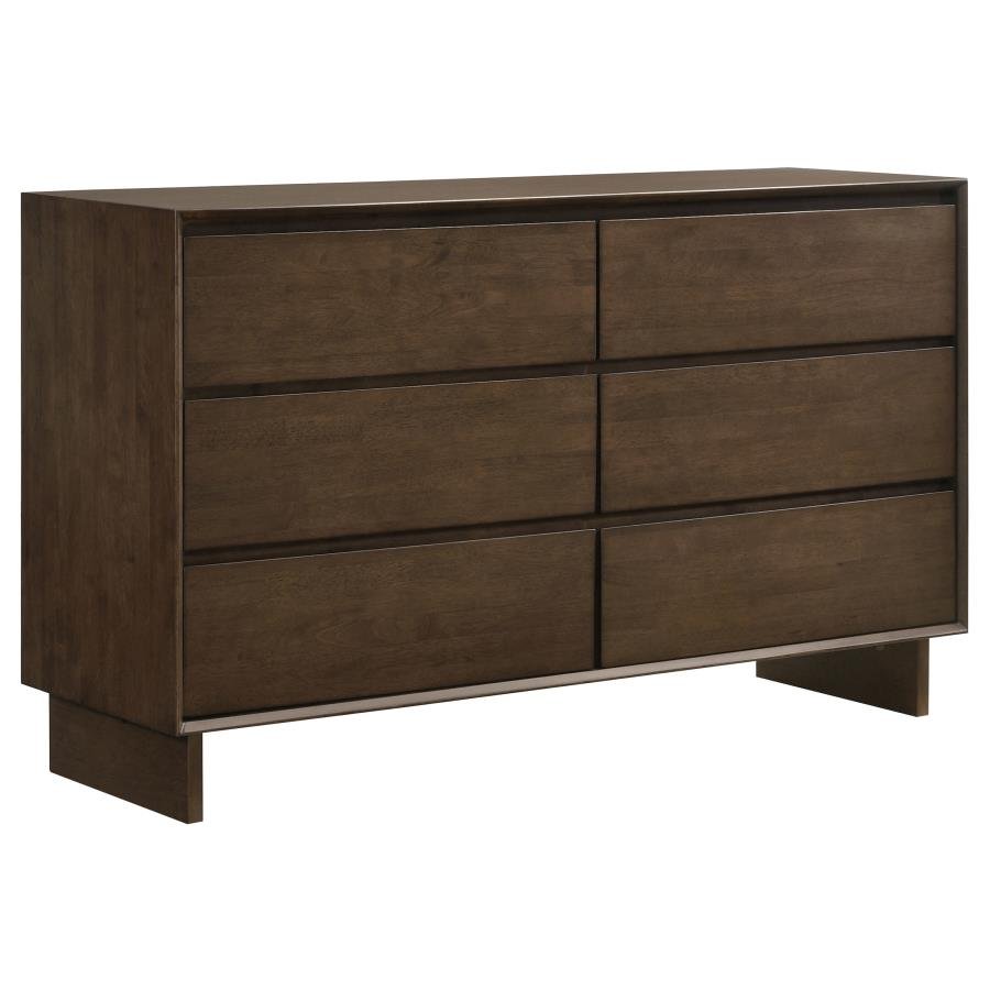 225013_02x900.jpg GLENWOOD 6-DRAWER DRESSER CABINET WARM BROWN - Image 1