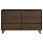 GLENWOOD 6-DRAWER DRESSER CABINET WARM BROWN - Image 3