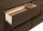 GLENWOOD 6-DRAWER DRESSER CABINET WARM BROWN - Image 10