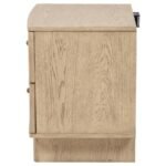 KAILANI 2-DRAWER NIGHTSTAND BEDSIDE TABLE BEIGE OAK - Image 5