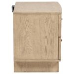 KAILANI 2-DRAWER NIGHTSTAND BEDSIDE TABLE BEIGE OAK - Image 9