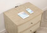 KAILANI 2-DRAWER NIGHTSTAND BEDSIDE TABLE BEIGE OAK - Image 11