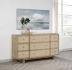 KAILANI 9-DRAWER DRESSER CABINET BEIGE OAK - Image 2
