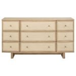 KAILANI 9-DRAWER DRESSER CABINET BEIGE OAK - Image 3