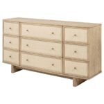 KAILANI 9-DRAWER DRESSER CABINET BEIGE OAK - Image 4